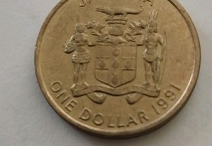 Moeda de 1 Dollar 1991 da Jamaica