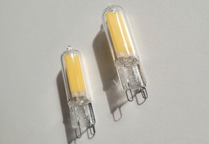 2 Lampadas LED G9 - COB - 9W - Branco Frio