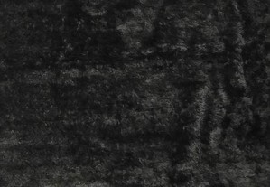 Conjunto de tapetes com pelo preto 125x185 e 140x65cm