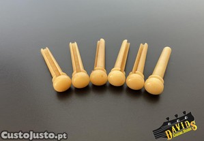 Pins em osso de camelo envelhecido Guitarra Folk