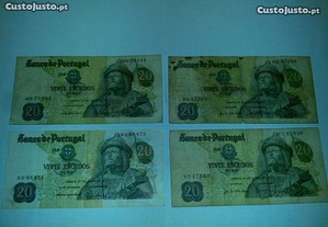 20$00 Escudos (4 Notas Garcia de Orta 1971)