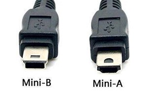 Cabo de Alimentação/Dados (Mini-USB A Macho / Mini-USB B 5 pinos Macho)