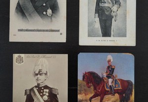 seis postais antigos da família real portuguesa