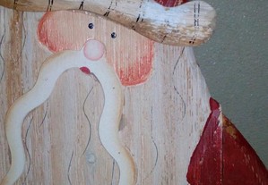 Pai Natal decorativo em madeira