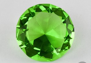 Pisa-papéis em cristal Rosenthal, em forma de diamante, Verde, 6,2 cm