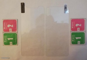 Vidro Temperado iPhone XS Max Frontal e Traseiro