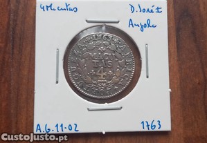 Moeda 4 Macutas 1763 D. Jos� I Angola