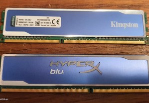 Memória RAM Kingston HyperX Blu 2 x 2GB DDR3-1600 CL9 SDRAM - Porto