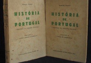 Livros História de Portugal Palestras da Emissora Nacional Damião Peres 2 volumes 1951
