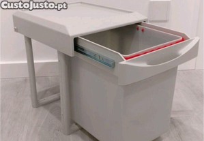 Caixote do Lixo Extraível para Armário de Cozinha 16L Novo