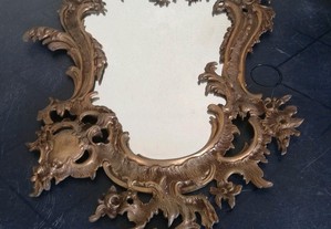 Espelho antigo em latão