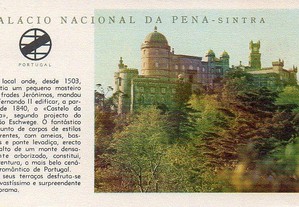 Palácio da Pena - Sintra - bilhete (1971)