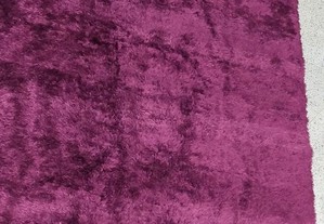 Conjunto de tapetes com pelo rosa fúchsia 125x185 e 140x65cm