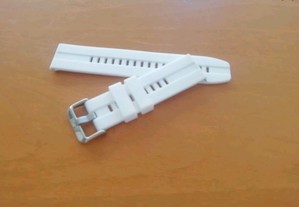 Bracelete 22mm em silicone, GT (Novo) Branca