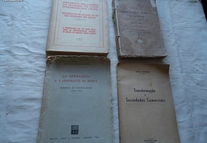 Livros antigos Tratados e concertos de Pazes 1886-Le Operazioni e 1 contratti Di Borsa 1960 etc
