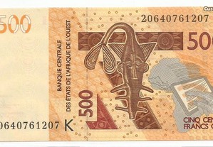 Espadim - Nota de 500 francos de 2012 - Senegal