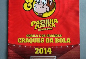Caderneta de cromos de futebol vazia - Pastilhas Gorila - Gorila e os grandes craques da bola 2014