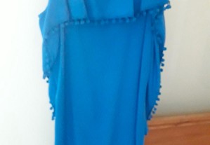 Vestido de praia Calzedonia em azulão