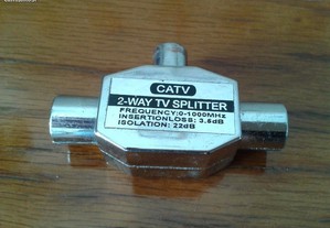 Repartidor/Splitter Sinal TV Metal Blindado 1M/2F