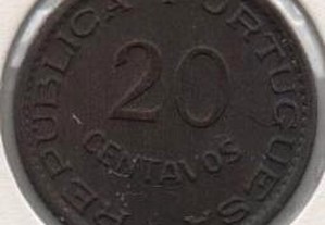 Moçambique - 20 Centavos 1950 - bela