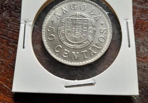 Moeda 50 centavos Angola 1923 soberba