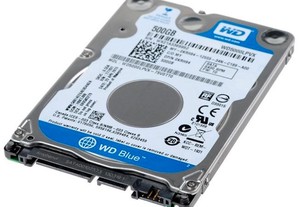 Disco Rígido - Western Digital Blue (HDD; 500 GB; 2.5'; 5400 RPM)