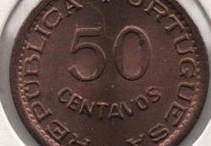 Moçambique - 50 Centavos 1957 - soberba rara
