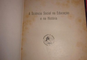 A Sciência Social na Educação e na História