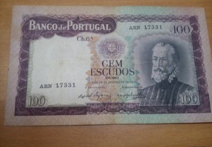 Nota 100$00 Pedro Nunes