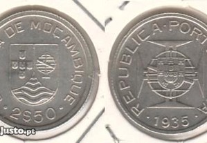 Moçambique - 2.50 Escudos 1935 - mbc+/bela prata