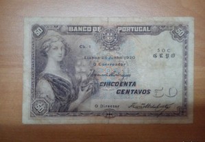 Nota 50 centavos 1920