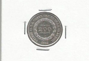 Espadim - Moeda de 200 Reis de 1862 - Brasil