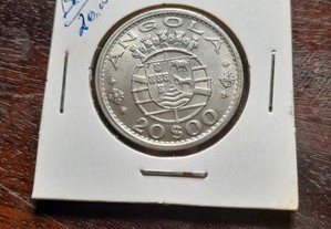 Moeda 20 escudos Angola 1952