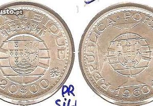 Moçambique - 20 Escudos 1960 - soberba prata
