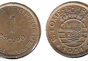 S. Tomé e Príncipe - 1 Escudo 1951 - rara