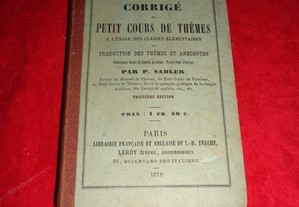 Corrigé de Petit Cours de Thèmes (1878)