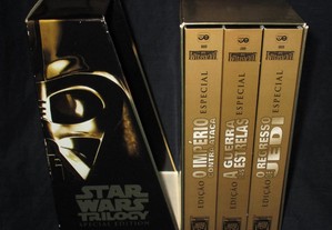 Trilogia Guerra das Estrelas Edição Especial Gold Star Wars