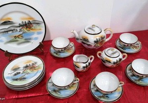 Conjunto de chá loiça antiga chinesa