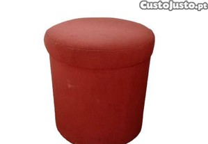 Pufe / Banco Redondo Vermelho