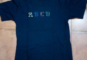 T-shirt, M, Azul "A,B,C,D"