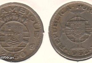 Moçambique - 2.50 Escudos 1952 - mbc/mbc+ rara