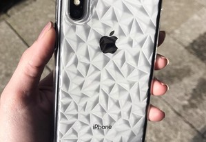 Capa efeito diamante iPhone XS / Capa transparente