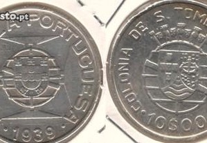 S. Tomé e Príncipe - 10 Escudos 1939 - prata