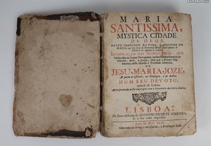 Livro Séc. XVIII - Maria santíssima, mystica cidade de Deos - 1743