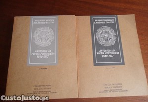 "ANTOLOGIA DE POESIA PORTUGUESA 1940 a 1977" - 2 Volumes de Maria Alberta Menéres e E. M. de Melo e Castro - 1ª Edição 1979/1980