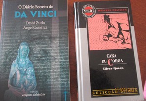 2 livros - O diário secreto de Da Vinci e Cara ou