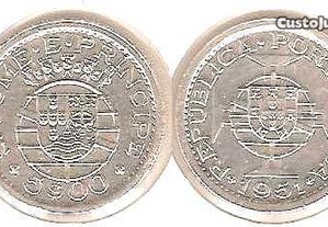 S. Tomé e Príncipe - 5 Escudos 1951 - prata