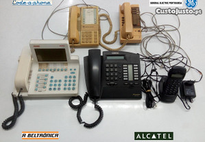 Telefones central + telefones analógicos vintage