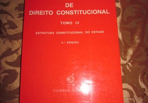 MIRANDA, Jorge, Manual de Direito Constitucional Tomo III Estrutura Constitucional do Estado