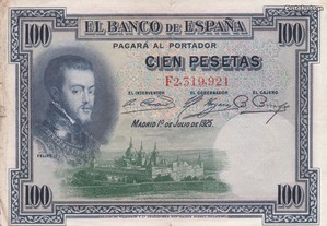 Nota de 25 pesetas de 1925